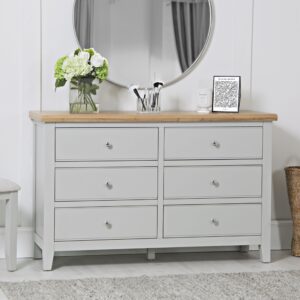 Eastry Oak painted 6 drawer Chest