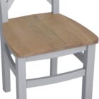 Eastry oak painted cross back chair with wooden seat