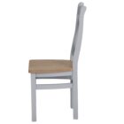 Eastry oak painted cross back chair with wooden seat