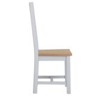 Eastry oak painted ladder back dining chair with wooden seat