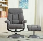 Biarritz fabric recliner with free stool