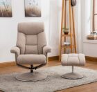 Biarritz fabric recliner with free stool