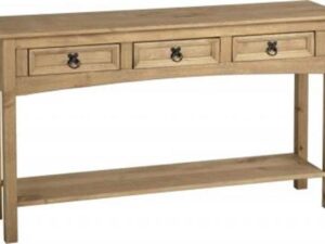 Corona 3 drawer console table
