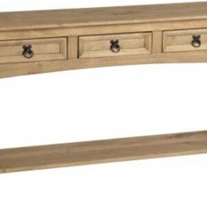 Corona 3 drawer console table