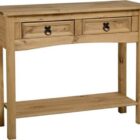 Corona 2 drawer console table