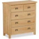 Bergerac petite oak 2 + 3 drawer chest Bergerac petite oak 2 + 3 drawer chest