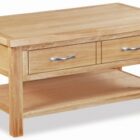 Trinity petite oak coffee table with large drawer Trinity petite oak coffee table with large drawer