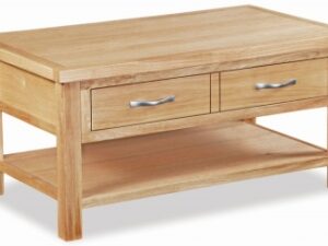 Trinity Petite Oak coffee table with large drawer