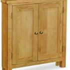 Bergerac petite oak corner cupboard