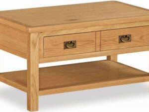 Bergerac Petite Oak coffee table with large drawer