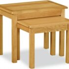 Bergerac petite oak nest of 2 tables Bergerac petite oak nest of 2 tables