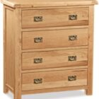 Bergerac oak 4 drawer chest Bergerac oak 4 drawer chest