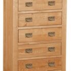 Bergerac oak 5 drawer chest Bergerac oak 5 drawer chest