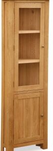 Bergerac Oak corner display cabinet