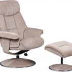 Biarritz fabric recliner with free stool