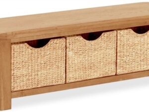 Bergerac Oak  bench with baskets