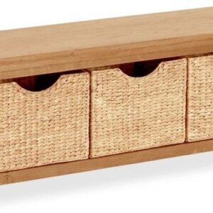 Bergerac Oak  bench with baskets