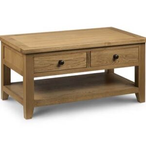 Astro oak coffee table with drawers
