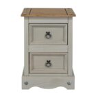 Corona greywash 2 drawer bedside Corona greywash 2 drawer bedside