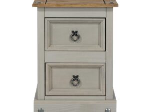 Corona Greywash 2 drawer bedside