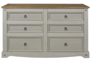 Corona Greywash 3+3 drawer chest