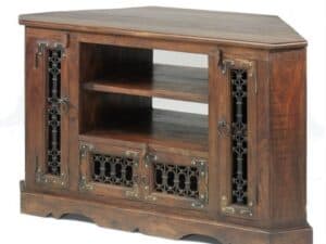 jali large corner tv cabinet