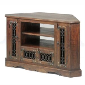jali large corner tv cabinet