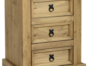 Corona 3 drawer bedside