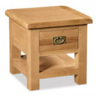 Bergerac oak lamp table with drawer Bergerac oak lamp table with drawer
