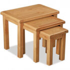 Bergerac oak nest of 3 tables Bergerac oak nest of 3 tables