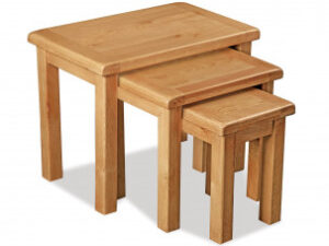 Bergerac Oak nest of 3 tables