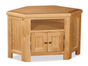 Bergerac Oak corner TV unit