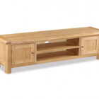 Bergerac oak large low line tv unit Bergerac oak large low line tv unit
