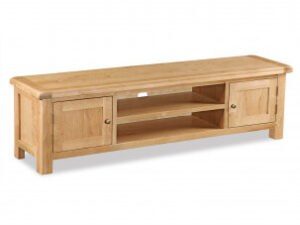 Bergerac Oak  large low line TV unit