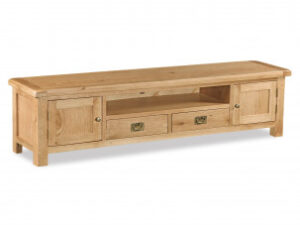 Bergerac Oak extra large low line TV unit