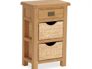 Bergerac Oak  Telephone table with baskets