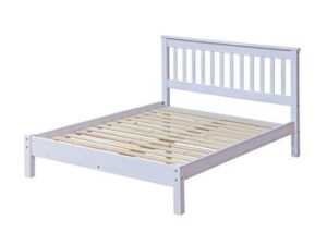 Corona white wash 4'6 bedframe