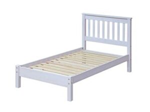 Corona white wash 3' bedframe