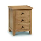 Marlborough oak 3 drawer bedside