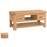 Treviso Oak standard coffee table with drawers