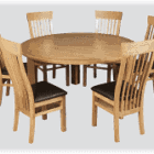 Treviso oak round dining set Treviso oak round dining set
