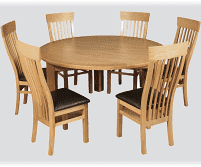 Treviso Oak round dining set