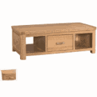 Treviso oak large coffee table with drawer