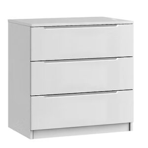 Genoa gloss 3 drawer midi chest