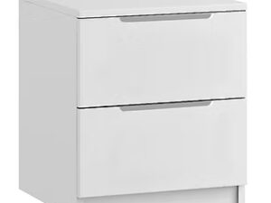 Genoa gloss 2 drawer bedside