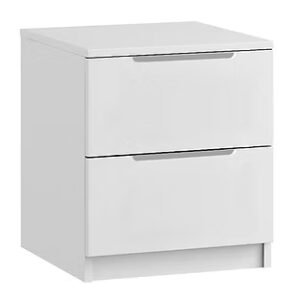 Genoa gloss 2 drawer bedside