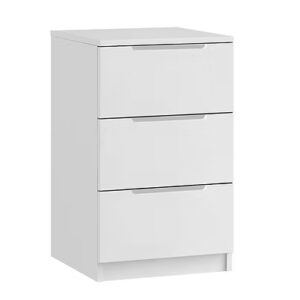 Genoa gloss 3 drawer bedside