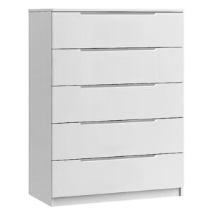 Genoa gloss 5 drawer chest