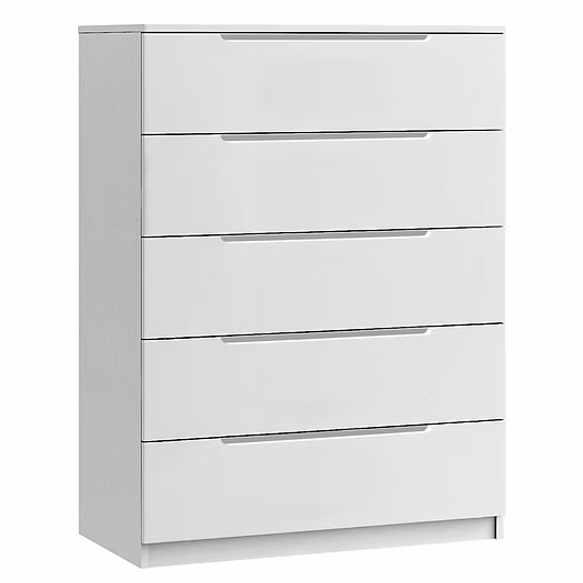 Maysons_30-inch-5-drawer-chest-genoa-(white&white) Genoa gloss 5 drawer chest
