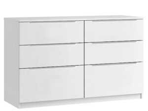 Genoa gloss 6 drawer wide chest